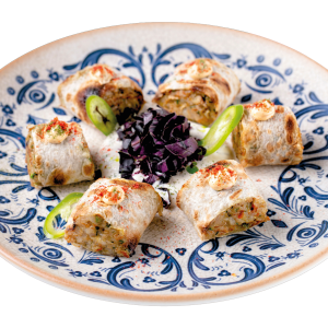 Армянский лаваш с пряным куриным фаршем