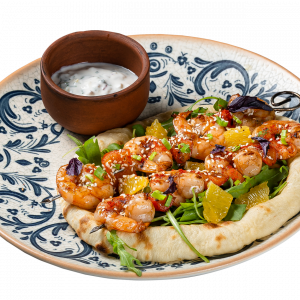 Шашлычки из креветок