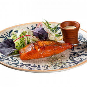 Стейк из лосося на мангале