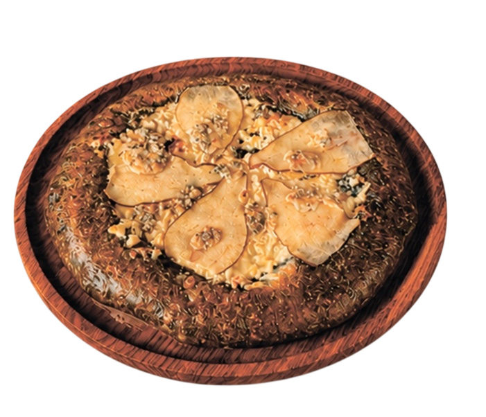 Хачапури с грушей и горгонзолой
